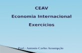 CEAV Economia Internacional Exercícios CEAV Economia Internacional Exercícios Prof.: Antonio Carlos Assumpção.