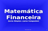 Prof.Ilydio Sá1 Matemática Financeira (Juros Simples x Juros Compostos)