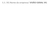 1.1. VG Nome da empresa/ VISÃO GERAL VG. 1.2. VG Atividade/ VISÃO GERAL VG.