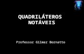 Professor Gilmar Bornatto.  Quadriláteros são polígonos que possuem quatro lados.  No quadrilátero, dois lados ou dois ângulos não consecutivos são.