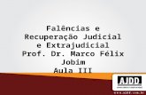 Falências e Recuperação Judicial e Extrajudicial Prof. Dr. Marco Félix Jobim Aula III.