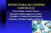 ‘ESTRUTURA DO CENTRO CIRÚRGICO Universidade Castelo Branco Disciplina:Enfermagem em Centro Cirúrgico e Central de Esterilização Professor: Claudia Angélica.