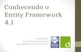 Conhecendo o Entity Framework 4.1 Carlos Mattos Senior Technology Specialist Microsoft MVP, MCP, MCTS, MCPD.