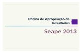 Oficina de Apropriação de Resultados Seape 2013. Oficina de Apropriação de Resultados de ALFABETIZAÇÃO Vanessa Rocha Campos e-mail: vcampos@caed.ufjf.br.