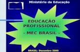 BRASIL- Dezembro 2000 Ministério da Educação EDUCAÇÃO PROFISSIONAL - MEC BRASIL -
