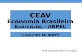 CEAV Economia Brasileira Exercícios – ANPEC Governos Militares Prof. Antonio Carlos Assumpção.