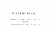 DIREITO PENAL TEORIA GERAL DO DIREITO PENAL Veronice Alves Ribeiro.