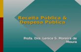 Receita Pública & Despesa Pública Profa. Dra. Lenice S. Moreira de Moura Profa. Dra. Lenice S. Moreira de Moura.
