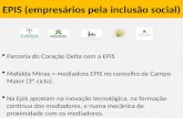 EPIS (empresários pela inclusão social)  Parceria do Coração Delta com a EPIS  Mafalda Minas = mediadora EPIS no concelho de Campo Maior (3º ciclo).