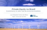 1 Private Equity no Brasil Investimento no setor real da economia brasileira Luiz Eduardo Franco de Abreu Natal, 13 de maio de 2010.