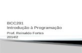BCC201 Introdução à Programação Prof. Reinaldo Fortes 2014/2.