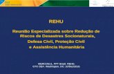 REHU Reunião Especializada sobre Redução de Riscos de Desastres Socionaturais, Defesa Civil, Proteção Civil e Assistência Humanitária MERCOSUL. PPT Brasil.