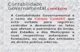 CONCEITO Contabilidade Governamental CONCEITO A Contabilidade Governamental é o ramo da Ciência Contábil que está voltado para registrar, controlar e.