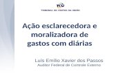 Ação esclarecedora e moralizadora de gastos com diárias Luís Emílio Xavier dos Passos Auditor Federal de Controle Externo.