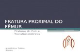 FRATURA PROXIMAL DO FÊMUR Fraturas do Colo e Transtrocantéricas Acadêmica: Taiana Ribeiro.