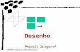 Desenho I Projeção Ortogonal UNIPAMPA – Prof. Carlos Aurélio Dilli Gonçalves.