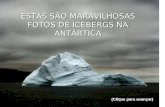 ESTAS SÃO MARAVILHOSAS FOTOS DE ICEBERGS NA ANT Á RTICA (Clique para avançar)