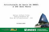 Estruturação do Apoio do BNDES à UHE Belo Monte Nelson Siffert Filho Superintendente da Área de Infraestrutura – AIE Setembro2009.