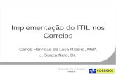 Implementação do ITIL nos Correios Carlos Henrique de Luca Ribeiro, MBA J. Souza Neto, Dr. Gerenciamento de Projetos PMI-DF.