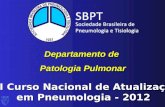 XIII Curso Nacional de Atualização em Pneumologia - 2012 em Pneumologia - 2012 Departamento de Patologia Pulmonar.