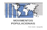 MOVIMENTOS POPULACIONAIS Prof. André - Geografia.