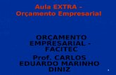 1 Aula EXTRA – Orçamento Empresarial ORÇAMENTO EMPRESARIAL - FACITEC Prof. CARLOS EDUARDO MARINHO DINIZ.