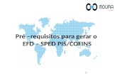 Pré –requisitos para gerar o EFD – SPED PIS/COFINS 1.