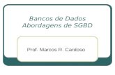 Bancos de Dados Abordagens de SGBD Prof. Marcos R. Cardoso.