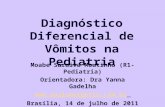 Diagnóstico Diferencial de Vômitos na Pediatria Moabe Saraiva Moutinho (R1-Pediatria) Orientadora: Dra Yanna Gadelha  Brasília,