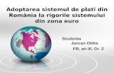 Adoptarea sistemul de plati din România