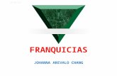 02/05/2014 FRANQUICIAS JOHANNA AREVALO CHANG. 02/05/2014 INDICE ANTECEDENTES: CONCEPTO DE FRANQUICIA: DEFINICIONES DE FRANQUICIA TIPOS DE FRANQUICIAS.