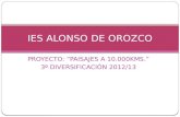 PROYECTO: PAISAJES A 10.000KMS. 3º DIVERSIFICACIÓN 2012/13 IES ALONSO DE OROZCO.