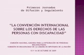 Primeras Jornadas de Difusión y Seguimiento. Discapacidad y derechos humanos: una nueva mirada desde la convención internacional El modelo teórico desde.