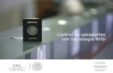 Control de pasaportes con tecnología RFID. 1.Etiquetado de los pasaportes Cada pasaporte se etiqueta dentro del TIEV con un tag RFID. TIEV ETIQUETADO.