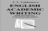 610910 04AB1 Yakhontova t v English Academic Writing