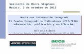 Seminario de Moore Stephens Madrid, 3 de octubre de 2013 Hacia una Información Integrada El Cuadro Integrado de Indicadores (CII-FESG): elaboración, publicación.