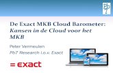 Exact MKB Cloud Barometer presentatie tijdens EuroCloud Awards