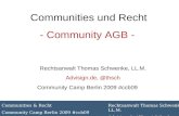 Communities & Recht -AGB-Sliedecast - Schwenke Community Camp Berlin 2009