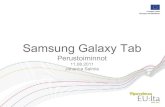 Samsung galaxy tab -laitteen käyttö