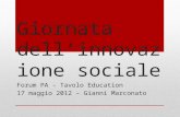 Giornata dell’innovazione sociale Forum PA 2012
