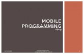 Mobile programming