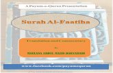 Surah Al-Faatiha---Translation and Commentary