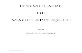 Block478281! !Pierre Manoury Formulaire de Magie Appliquee