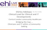 Shirley Adebayo - 'Bridging the Gap.. Clinicians and IT within a Community Setting