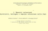 ITM 2013 - Roberto Fantoni, E. Ballarè, G. Sitzia "I 'Maestri Valsesiani' architetti, botteghe e imprese valsesiane nelle Alpi"