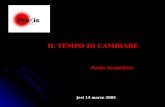 IL TEMPO DI CAMBIARE Paolo Scapellato Jesi 14 marzo 2005.