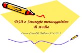DSA e Strategie metacognitive di studio Cesare Cornoldi, Belluno 15.4.2011.