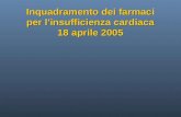 Inquadramento dei farmaci per l'insufficienza cardiaca 18 aprile 2005.
