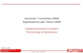 HR Technology & Operations - Organizzazione - 1 Telecom Italia - RISERVATO Accordo 7 novembre 2005 Applicazione per lanno 2008 Implementazione in ambito.