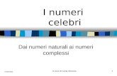 A cura di Ivana Niccolai1 I numeri celebri Dai numeri naturali ai numeri complessi 13/09/2004.